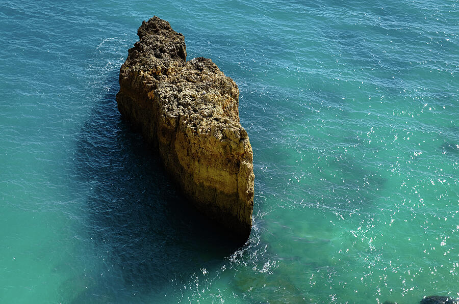 Rock formation and the sea in Algarve Photograph by Angelo DeVal