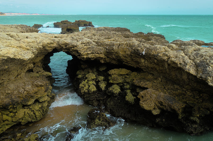 Rock formation in Aveiros Beach, Albufeira Photograph by Angelo DeVal