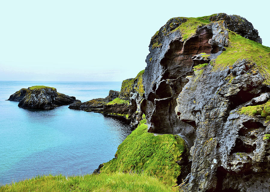 Rock Formations - Carrick-a-Rede N I Photograph by Lexa Harpell