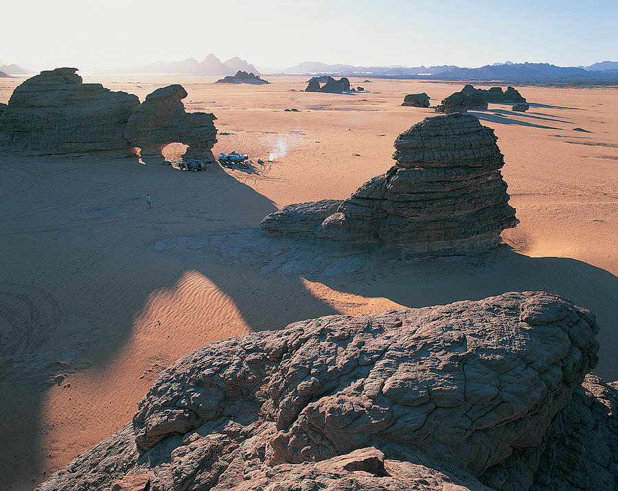 Rock Formations in the Sahara Desert, Tibesti, Chad Photograph by Franz Aberham