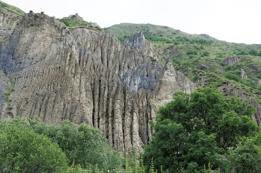 Rock formations near the Russia/Georgia border in the Argun River Valley Photograph by Vyacheslav Argenberg
