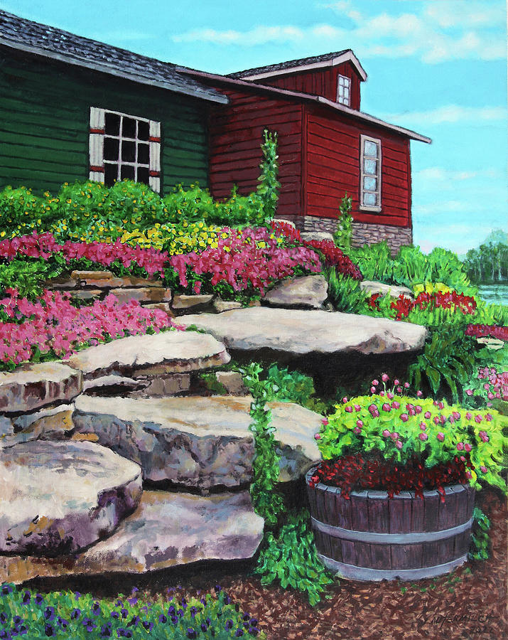 Rock Garden Painting by John Lautermilch