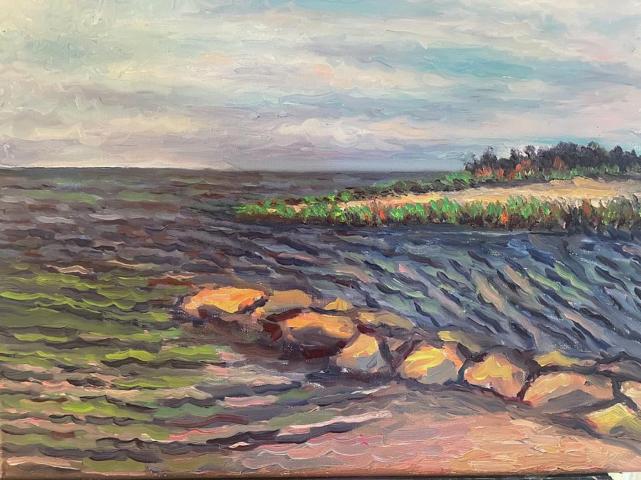 Rock Harbor #1 Painting by Beth Riso