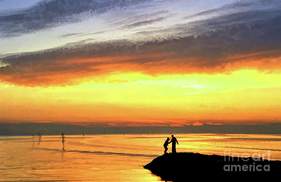 Sunset Photograph - Rock Harbor Sunset by Allen Beatty