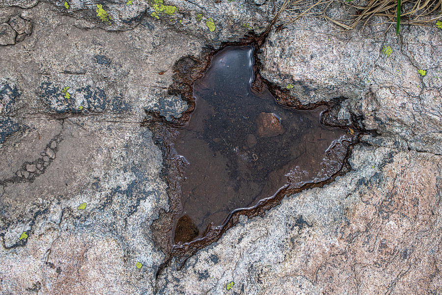 Rock Heart filled with Water Photograph by Noah Katz