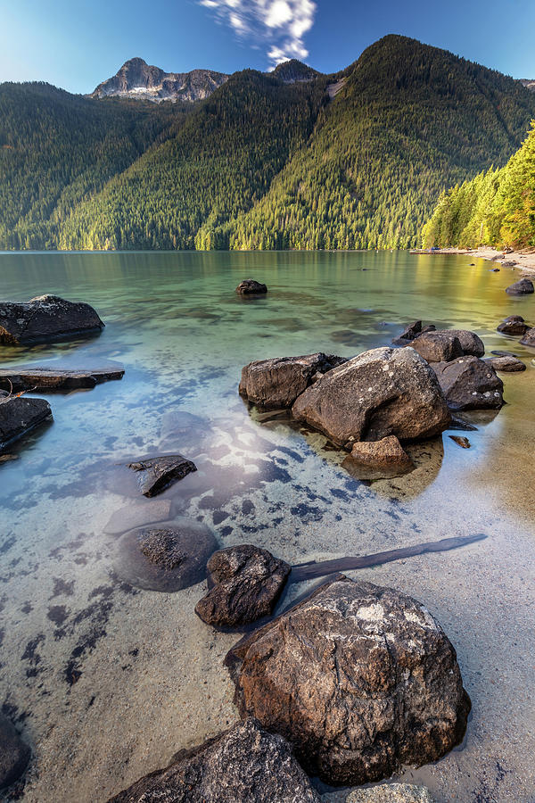 Rock hopping at Chilliwack Lake Photograph by Pierre Leclerc Photography