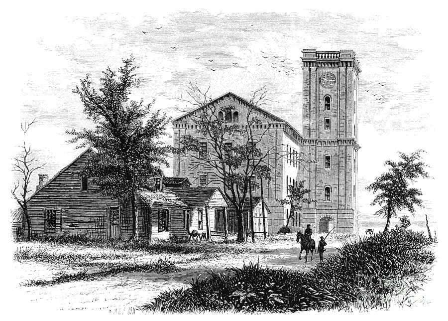 Rock Island, Illinois, 1874 Drawing by Alfred R Waud