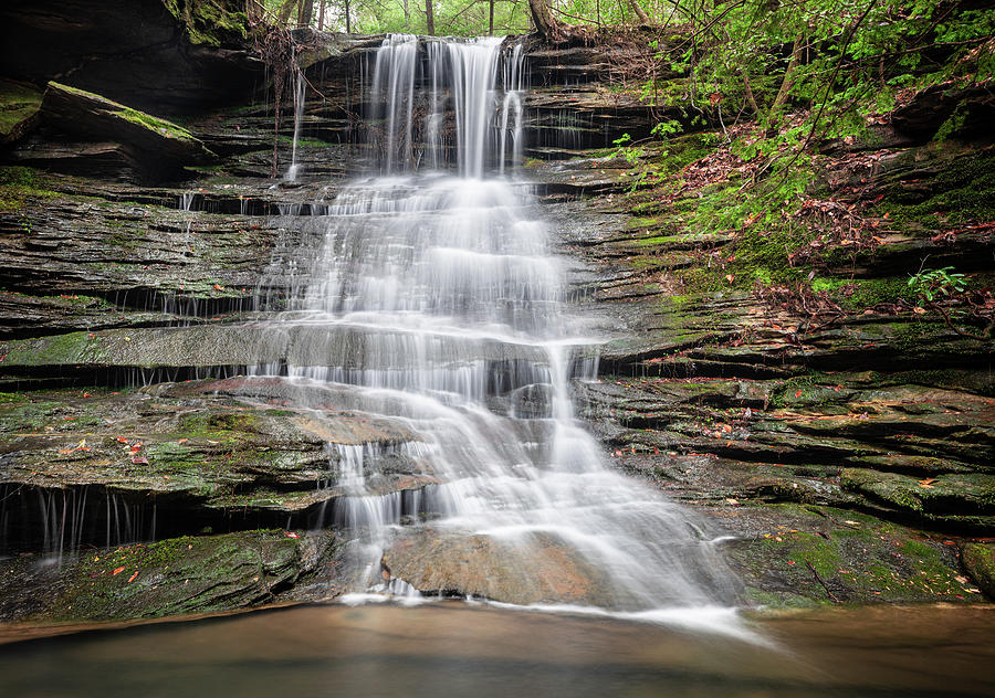 Rock Ledge Waterfall Photograph by Jordan Hill