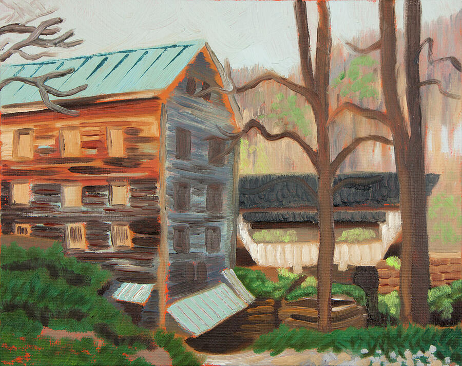 Rock Mill Painting by Katherine Crowley