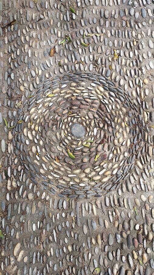 Rock Mosaic Ground Floor In National Park Athens Greece  Digital Art by Irina Sztukowski