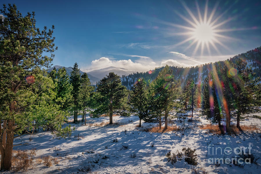 Rock Mountain National Park Sunburst Photograph by Abigail Diane Photography
