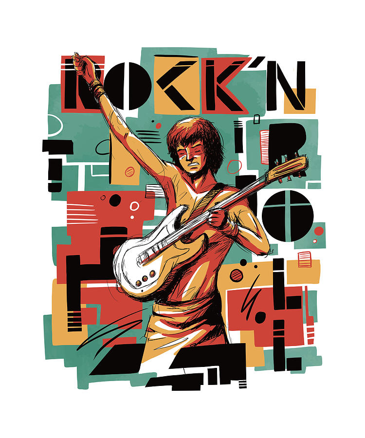 Rock Music Abstract Style Digital Art by Me - Fine Art America Rock Music Abstract Style by Me