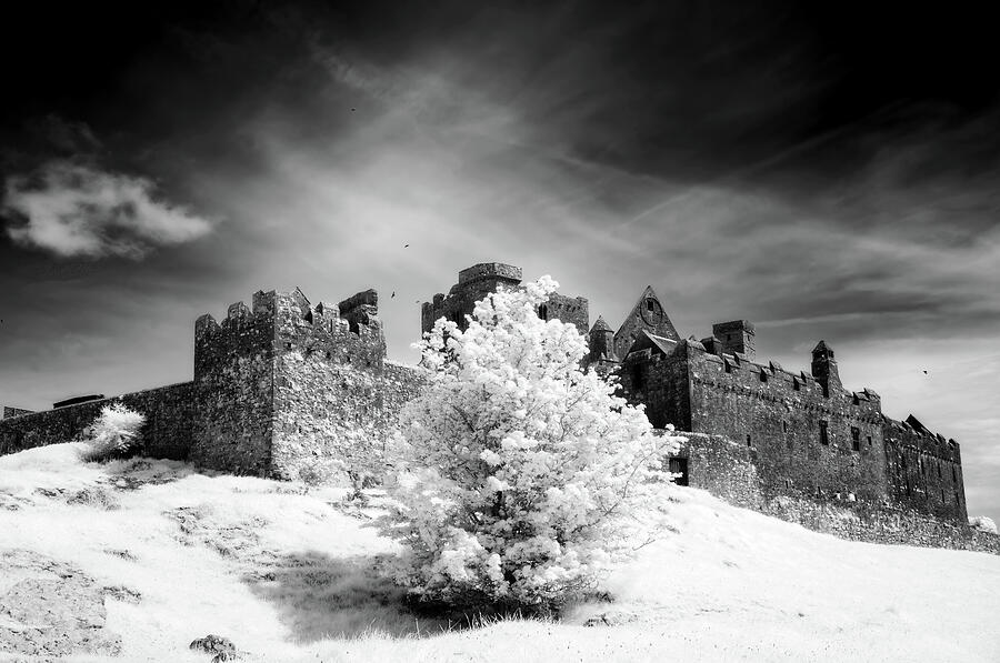 Rock of Cashel Black and White Photograph by Tracy Munson