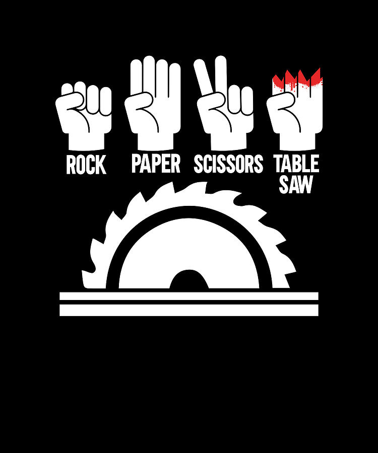 Rock paper Scissors Table Saw Digital Art by Me - Fine Art America