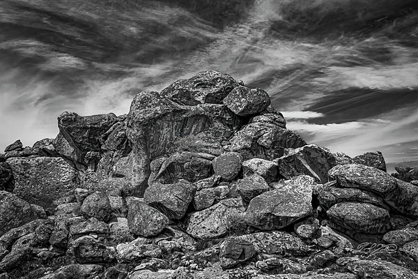 Rock Pile BW Photograph by David Quillman - Pixels