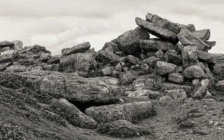 Rock Pile Monochrome Photograph by Jeff Townsend