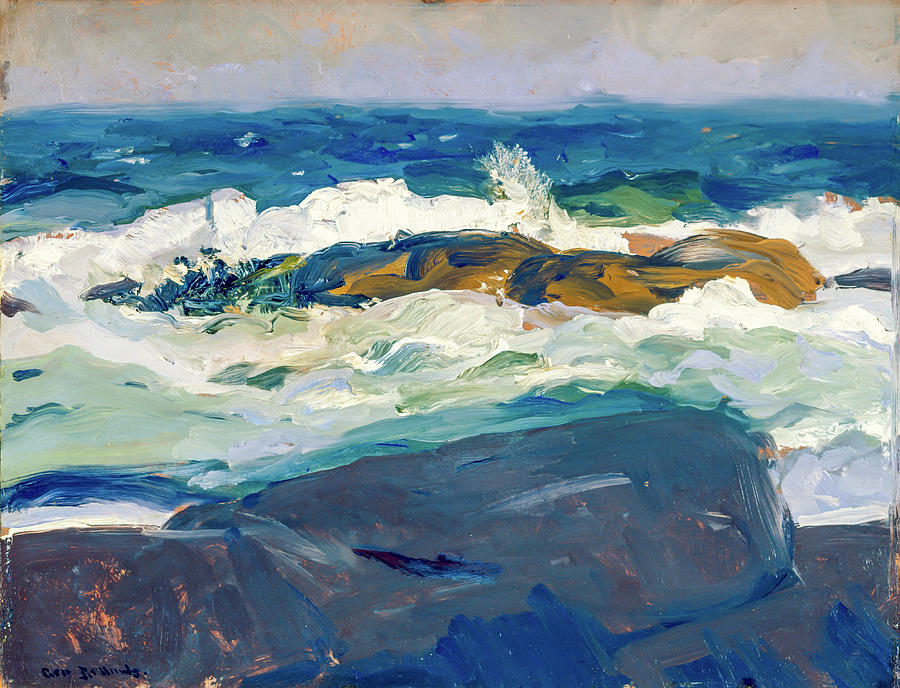 Rock Reef Maine painted by George Bellows Painting by George Bellows ...