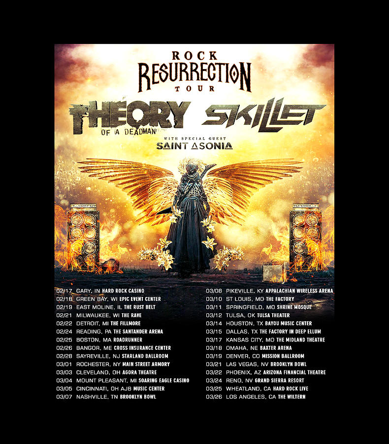 skillet theory of a deadman tour dates