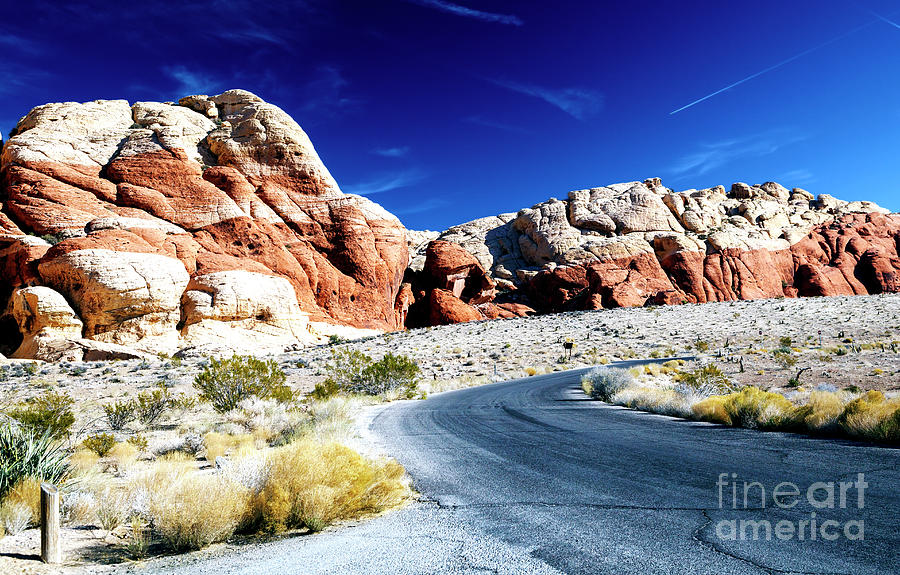 Rock Road at Red Rock Canyon in Las Vegas Photograph by John Rizzuto