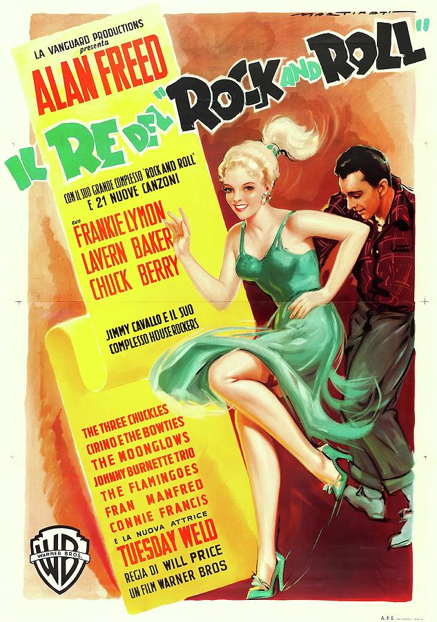 Rock Rock Rock, 1956 - art by Luigi Martinati Mixed Media by Movie World Posters