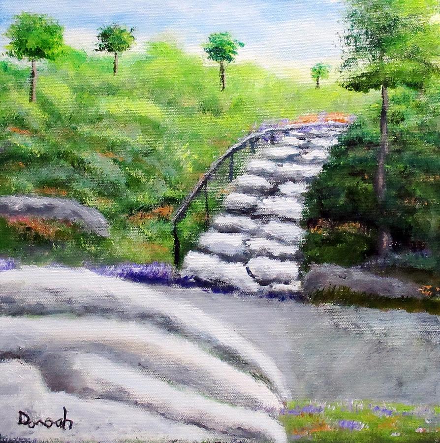 Rock Steps Painting by Gregory Dorosh