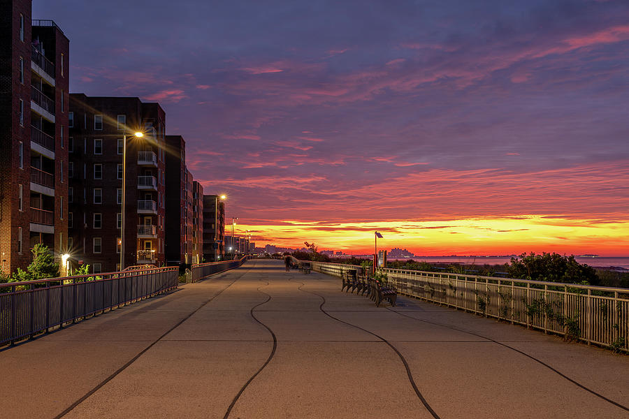 Rockaway Boardwalk at Dawn Photograph by Eric Glaser