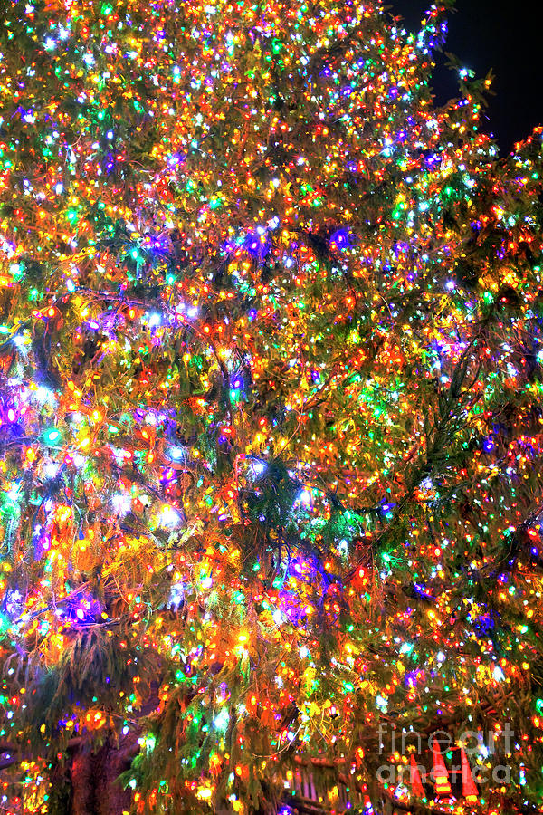 Rockefeller Center Christmas Tree Lights in New York City Photograph by John Rizzuto