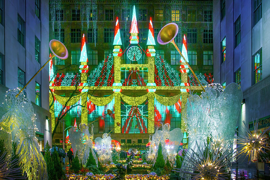 Rockefeller Center Holiday Light Show Photograph by Mark Andrew Thomas