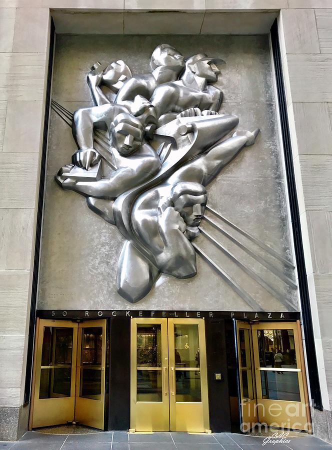 Rockefeller Plaza Art Deco Photograph by CAC Graphics
