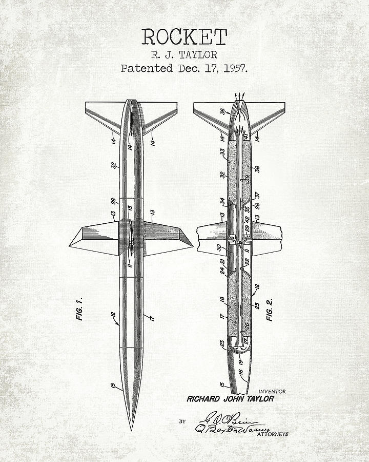 Rocket old patent Digital Art by Dennson Creative - Fine Art America