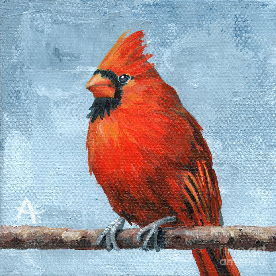 Rocket Red - Cardinal Painting Painting by Annie Troe