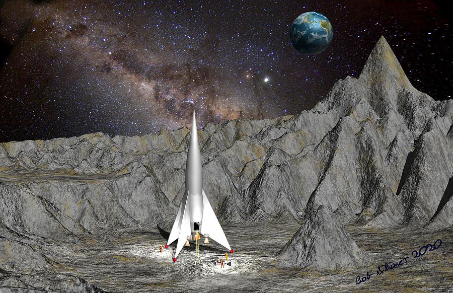 Rocket Ship Digital Art by Bob Shimer