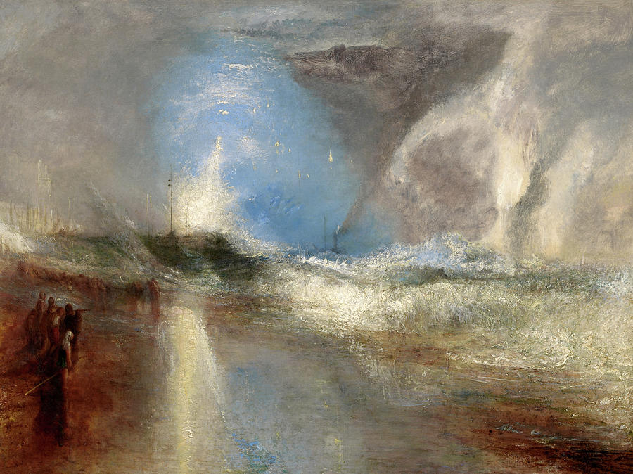 Joseph Mallord William Turner Painting - Rockets and Blue Lights to Warn Steamboats of Shoal Water by Joseph Mallord William Turner