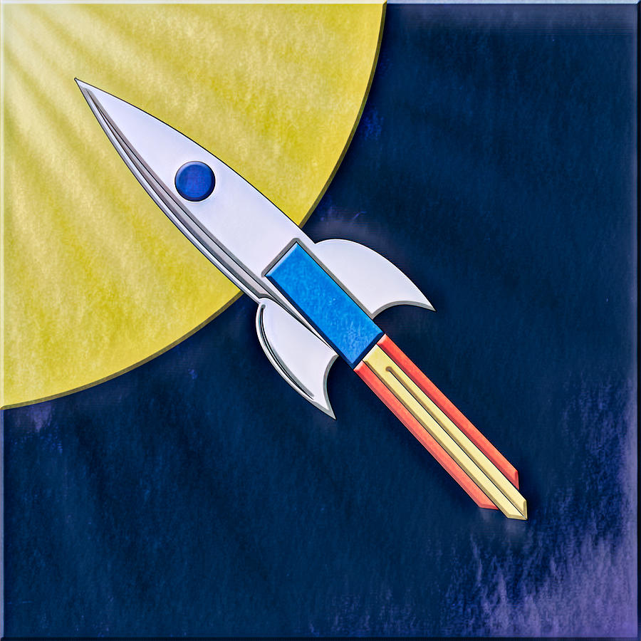 Rockets to the Moon Digital Art by John Haldane