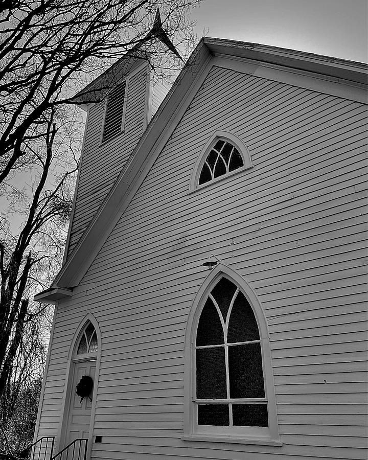 Rockford Methodist BW Photograph by Lee Darnell