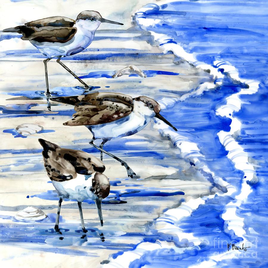 Bird Painting - Rockhampton Sandpipers I by Paul Brent