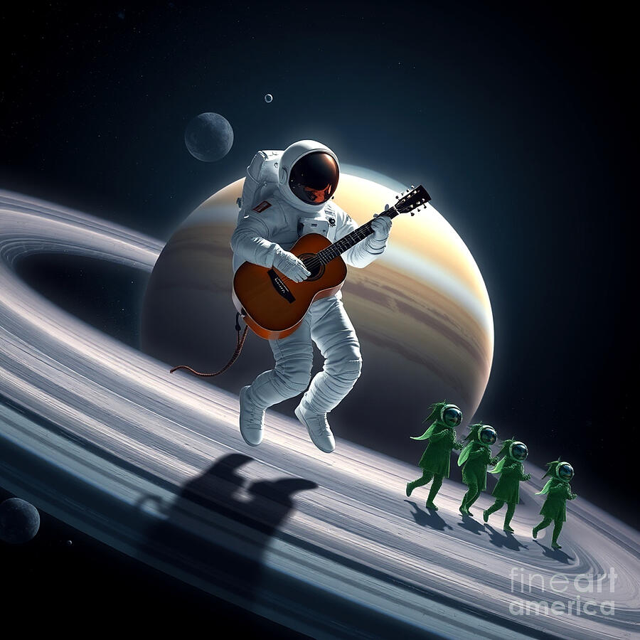 Rockin on Saturns Rings Digital Art by Steve Mitchell Rockin on Saturns Rings Digital Art by Steve Mitchell