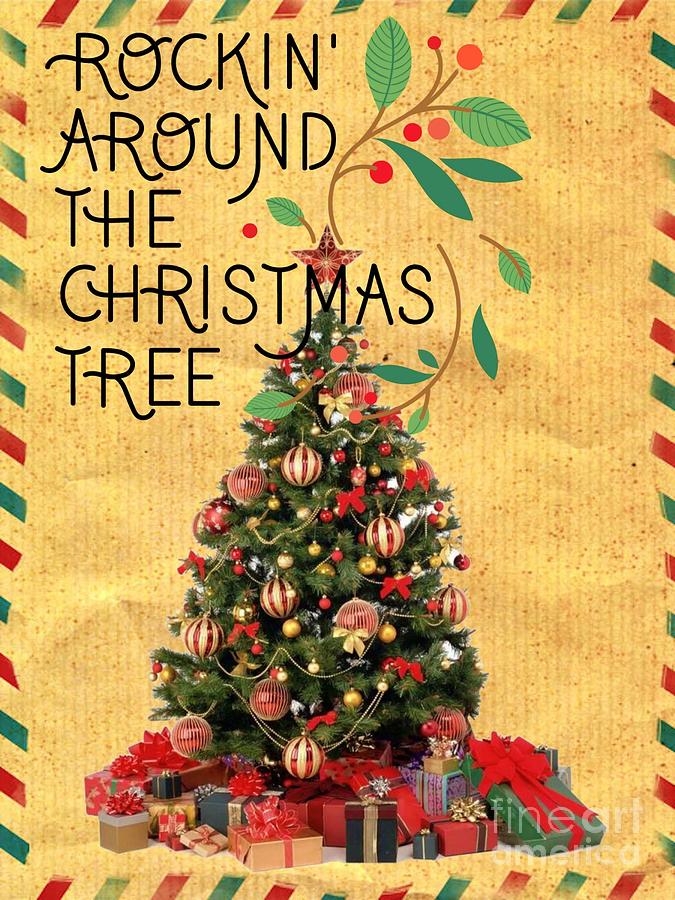Rocking Around The Christmas Tree Mixed Media by Claudia Zahnd-Prezioso