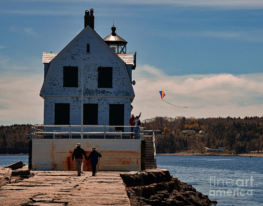 Rockland Breakwater Light Photograph by Steve Brown