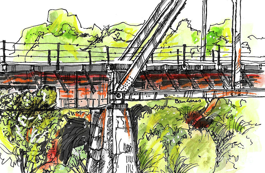 Rocklin Bridge Painting by Terry Banderas