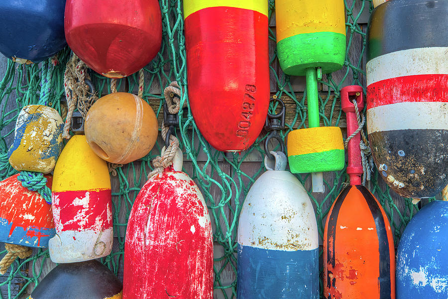 Rockport Harbor Buoys Photograph by Juergen Roth