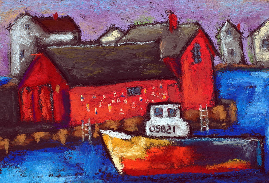 Boston Painting - Rockport Harbor Fishing Shack by David Hinds