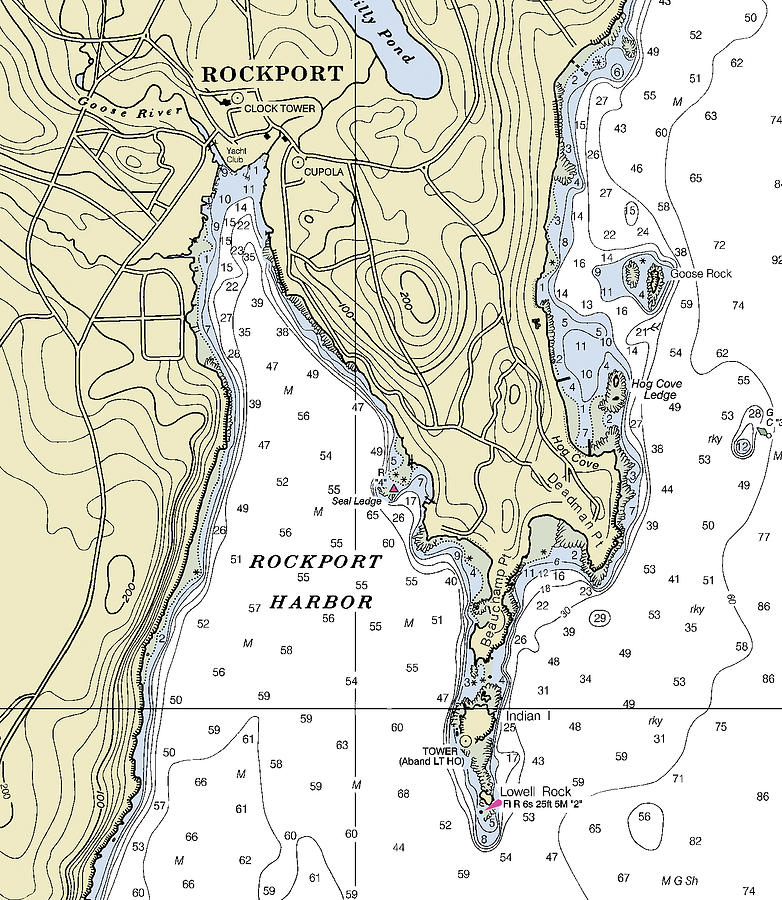 Rockport Maine Nautical Chart Digital Art by Sea Koast Fine Art America