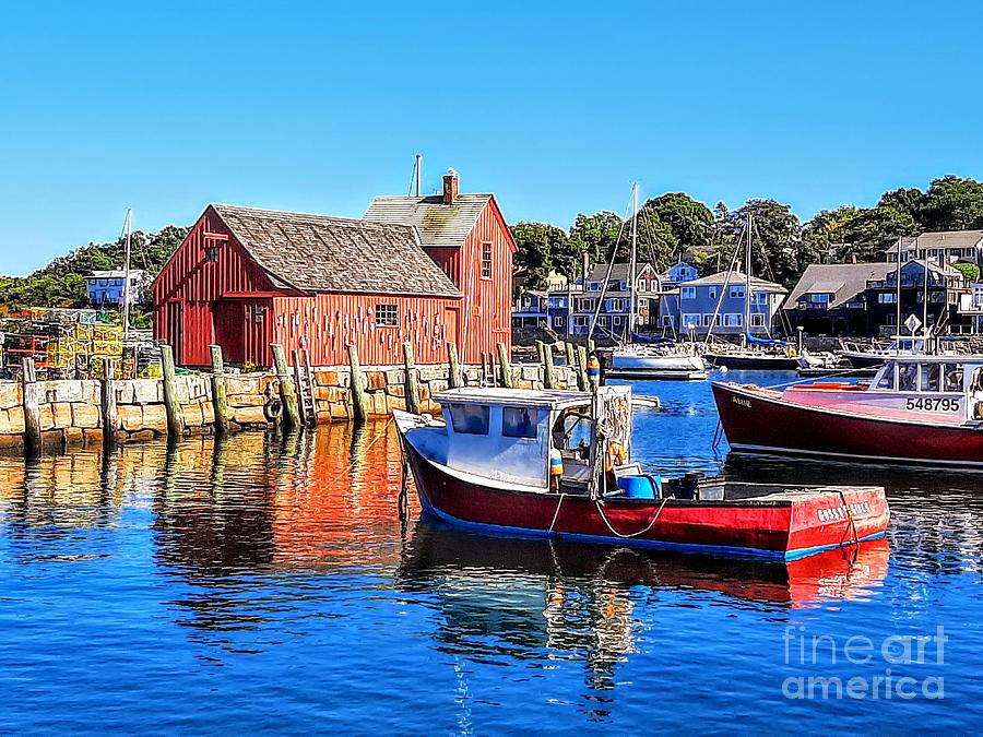 Rockport Reds - Rockport Harbor, Massachusetts Photograph by Dave Pellegrini