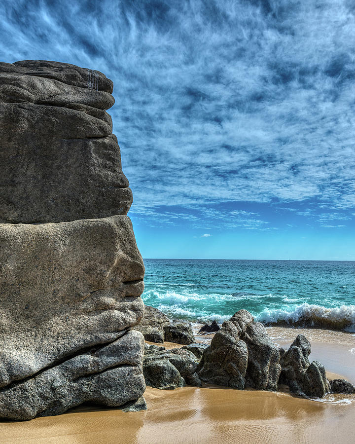 Rocks and Beach. Cabo San Lucas Photograph by Alberto Dominguez | Fine ...