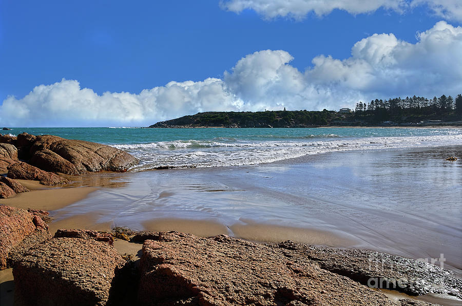 Rocks and Beach Port Elliot Adelaide, Australia Photograph by Kaye Menner