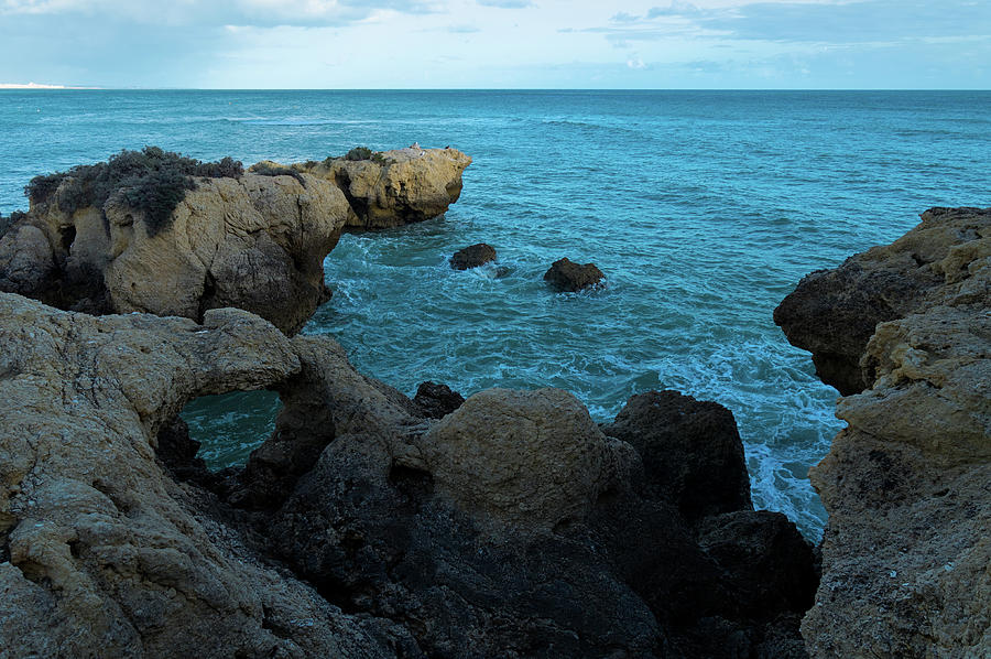 Rocks and Sea Near Aveiros Beach Photograph by Angelo DeVal