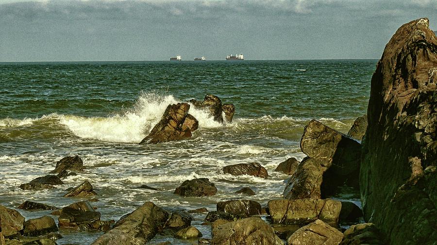 Rocks and waves Photograph by Robert Bociaga
