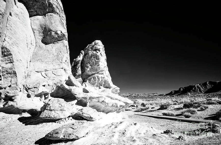 Rocks at the Valley of Fire Infrared in Nevada Photograph by John Rizzuto