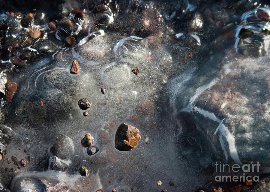 Rocks in Ice Photograph by Mark Triplett